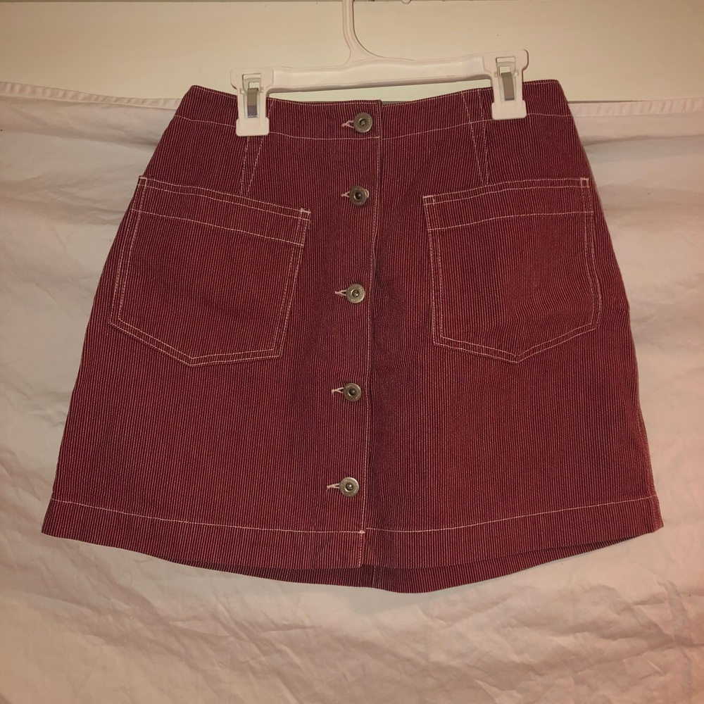 Striped mini skirt